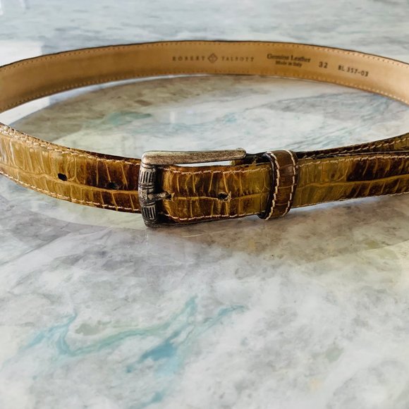 Robert Talbott Other - Robert Talbott Italian Leather Crocodile Mens Belt
